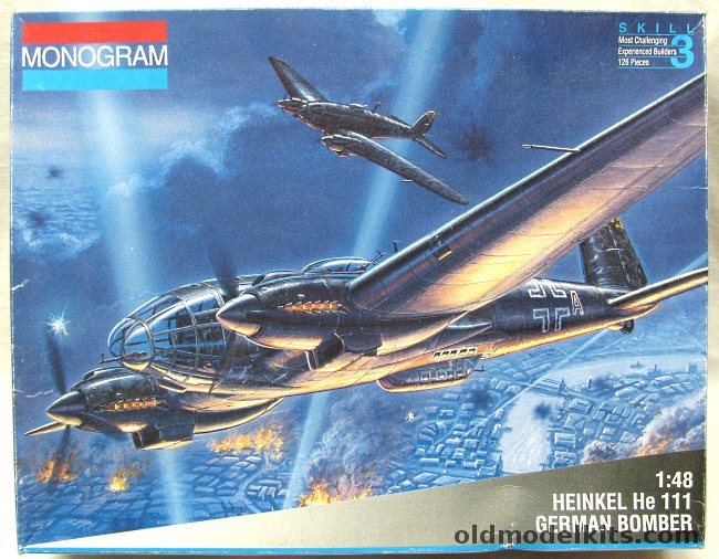 Monogram 1/48 Heinkel He-111 - H-4 or H-5 Versions, 5509 plastic model kit